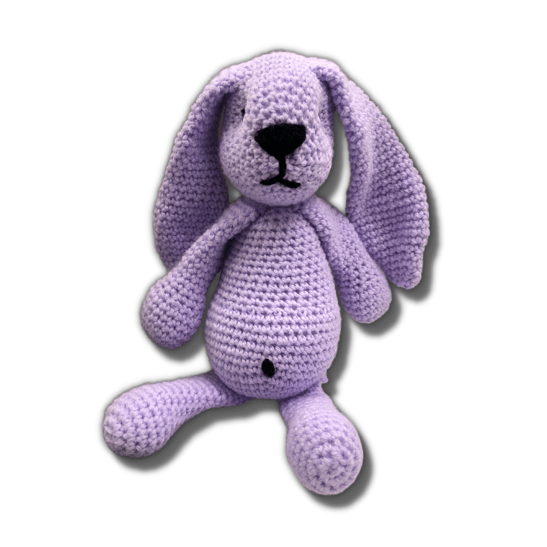 Handmade Crochet Toy: Baby the Bunny - various colours | Buy Online from The Home Crafters