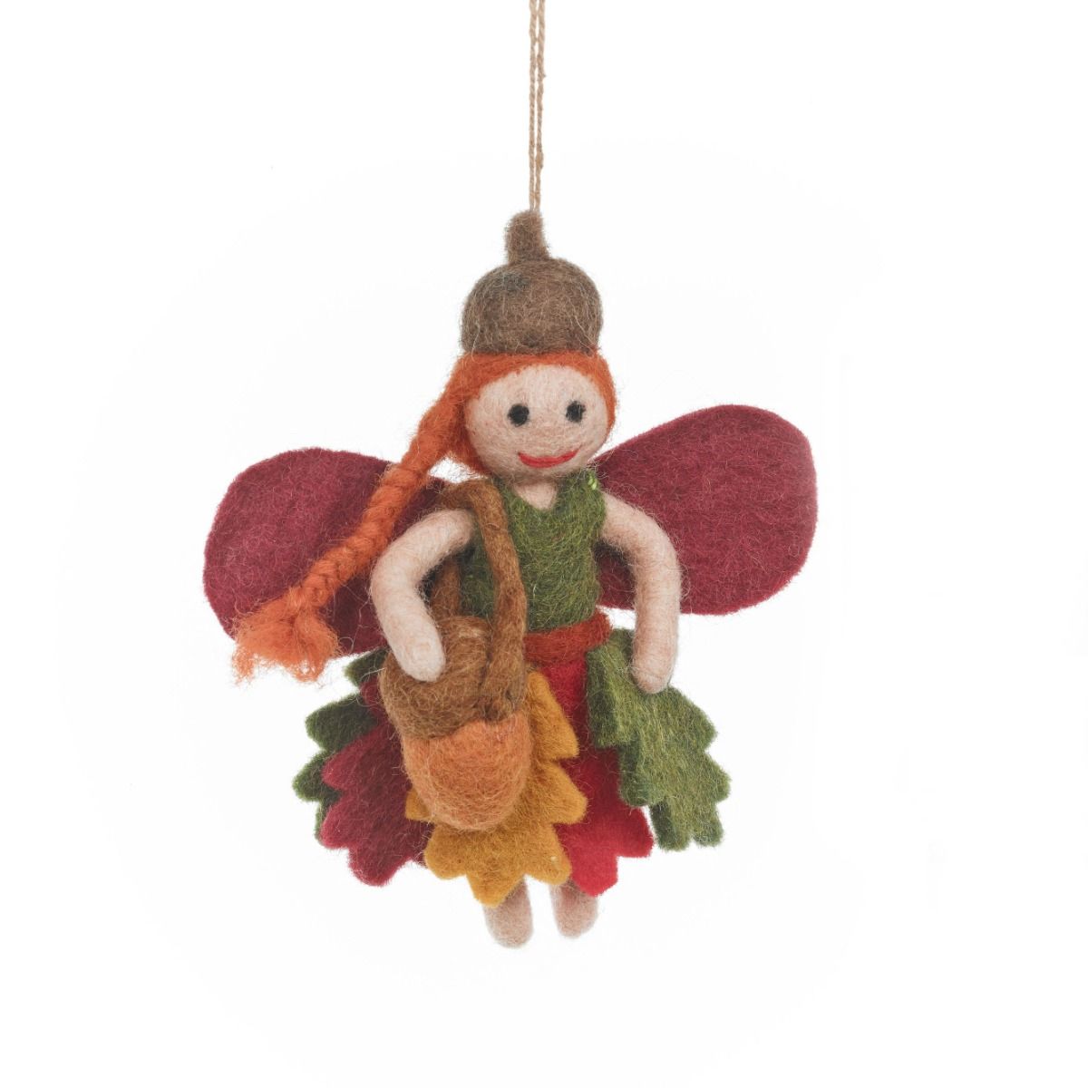 Handmade Needle Felt Hanging Decoration - Amber the Autumnal Fairy