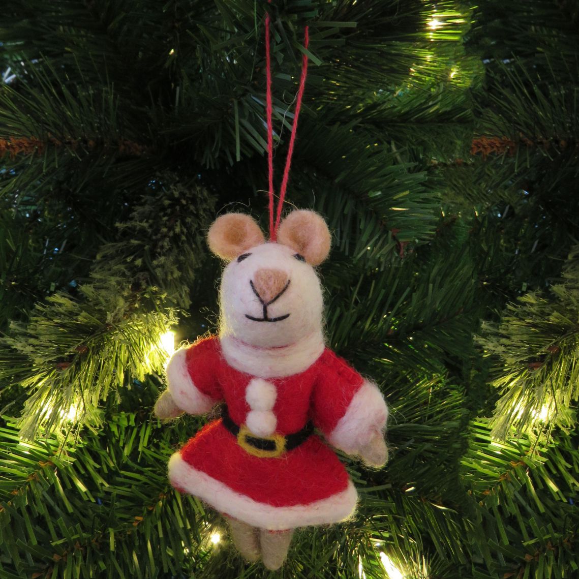 Handmade Felt Decoration - Mrs Santa Paws | Buy Online from The Home Crafters