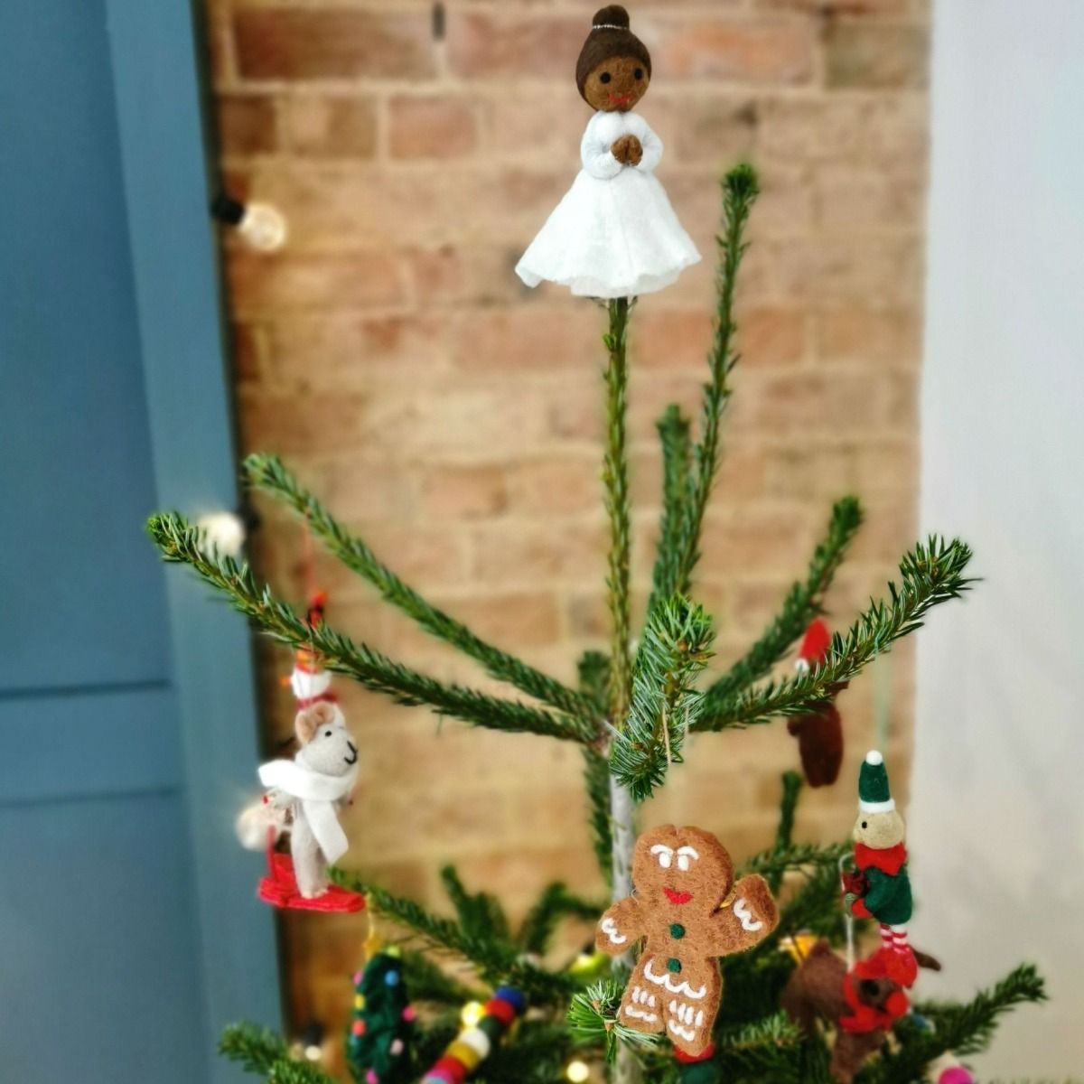 Handmade Felt Decoration - Jolly Gingerbread Man