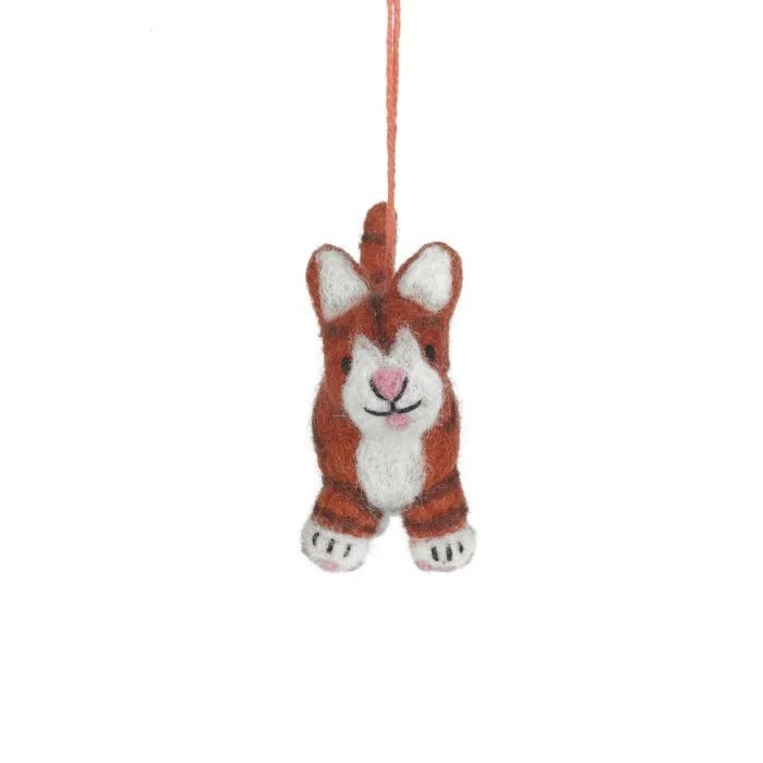 Handmade Felt Colin the Cat Hanging Decoration
