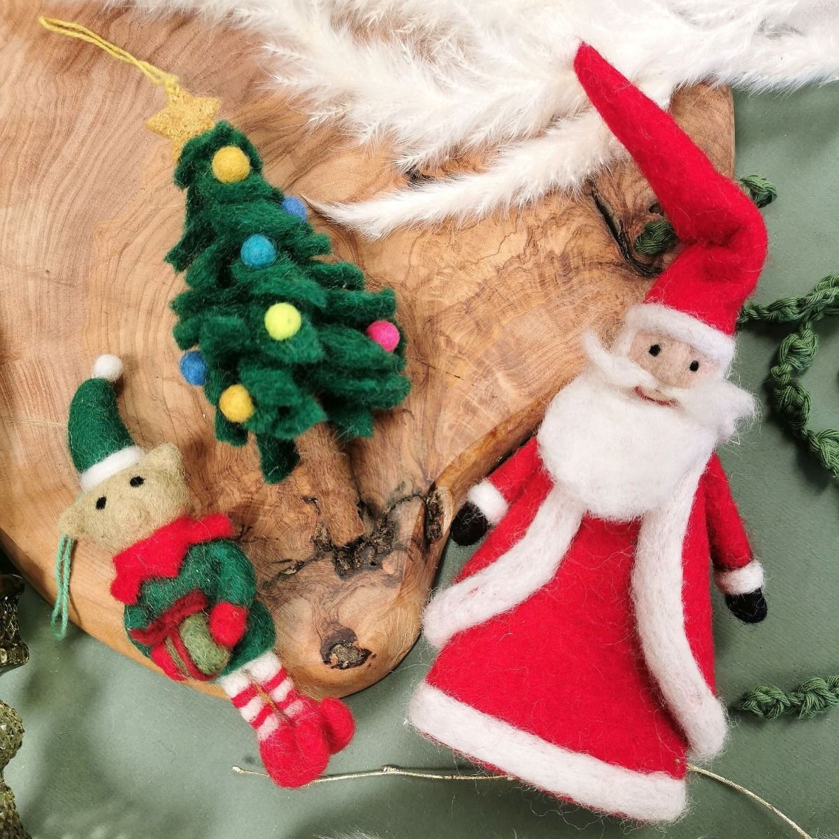 Handmade Felt Decoration - Cheeky Christmas Elf