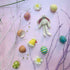 Handmade Needle Felt Easter Eggs (Set of 5) Hanging Easter Decoration