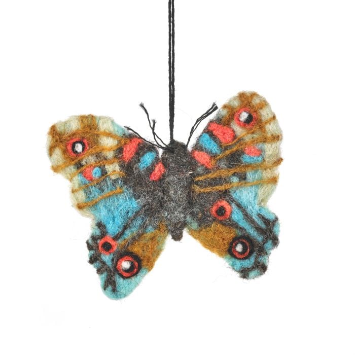 Handmade Felt Emperor Butterfly Hanging Decoration