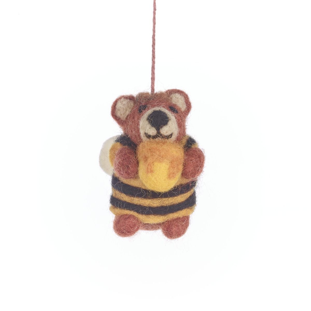 Handmade Felt Howie Honey Bee Bear Hanging Decoration