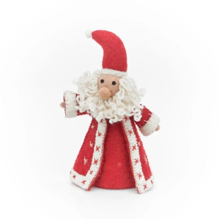 Handmade Needle Felt Christmas Tree Topper - Jolly Santa | Buy Online from The Home Crafters