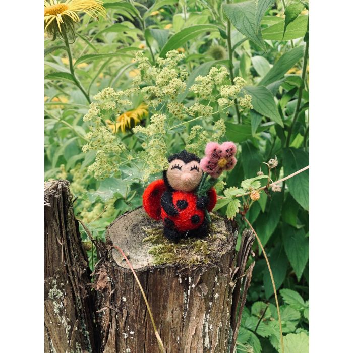 Handmade Felt Lola Ladybird Hanging Decoration