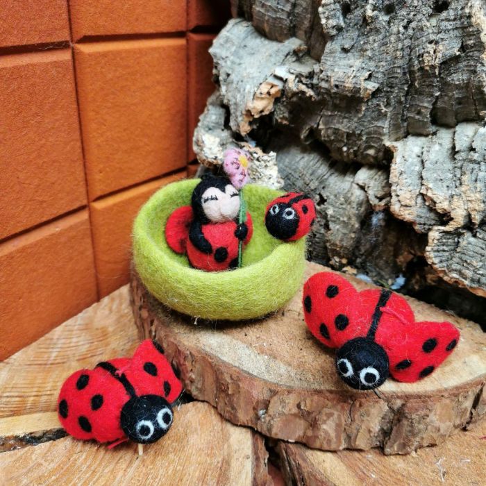 Handmade Felt Lola Ladybird Hanging Decoration | Buy Online from The Home Crafters