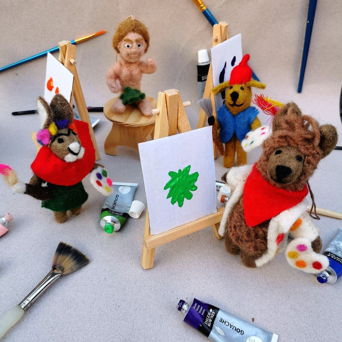 Handmade Felt Frida Khalo Hare Hanging Decoration | Buy Online from The Home Crafters