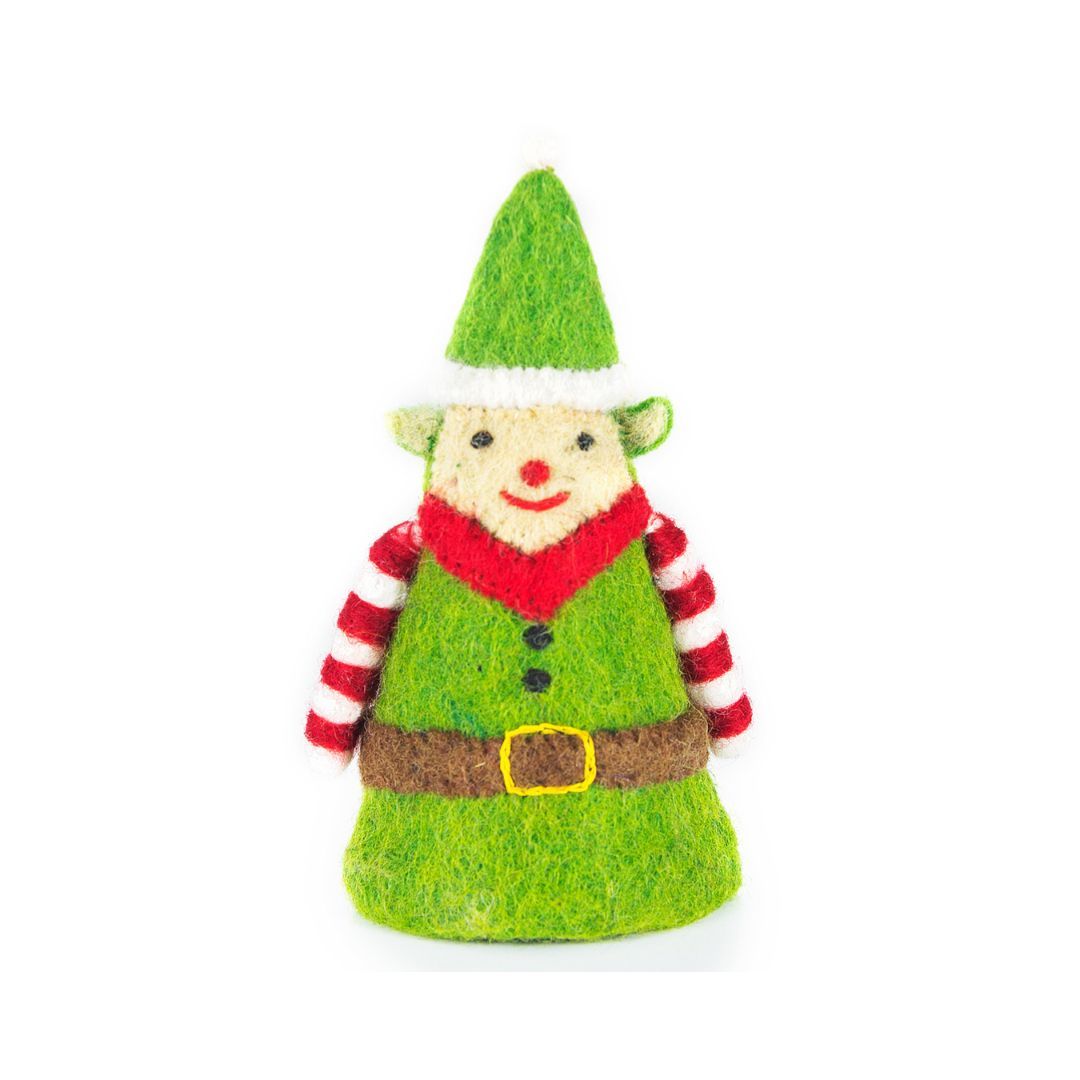 Handmade Needle Felt Christmas Tree Topper - Elf