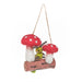 Handmade Needle Felt Hanging Decoration - Woodland Caterpillar Toadstools | Buy Online from The Home Crafters