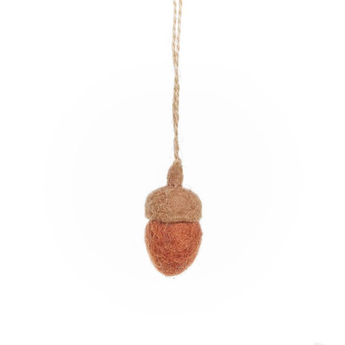 Handmade Needle Felt Hanging Decoration - Woodland Walks (set of 5)