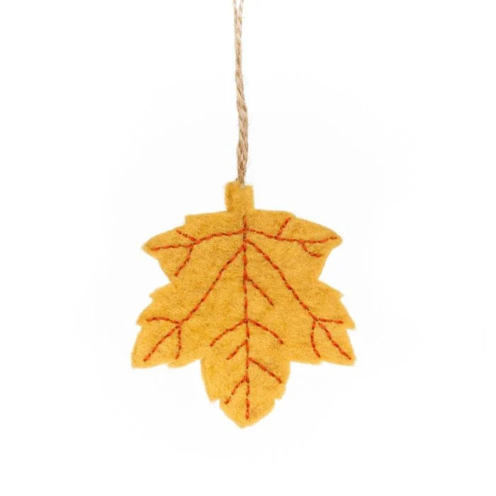Handmade Needle Felt Hanging Decoration - Woodland Walks (set of 5)