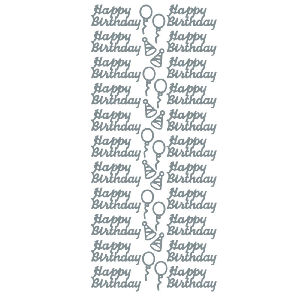 Happy Birthday Balloons & Hats PeelOff Stickers | Buy Online from The Home Crafters