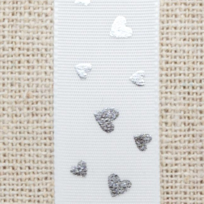 Ribbon: Metallic Valentine's Heart - 15mm