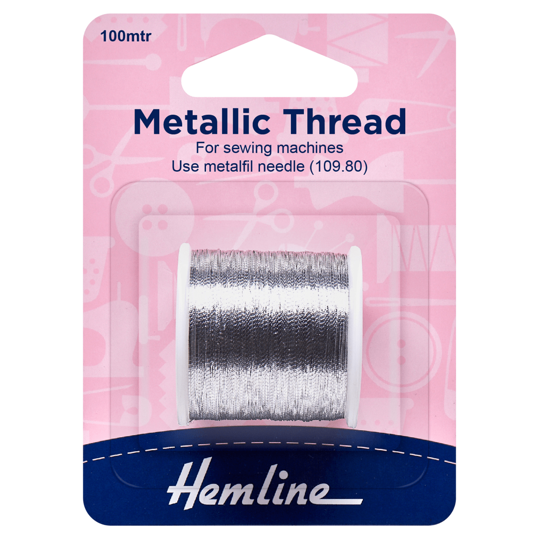 Hemline Metallic Thread for Sewing Machines - 100m | Buy Online from The Home Crafters