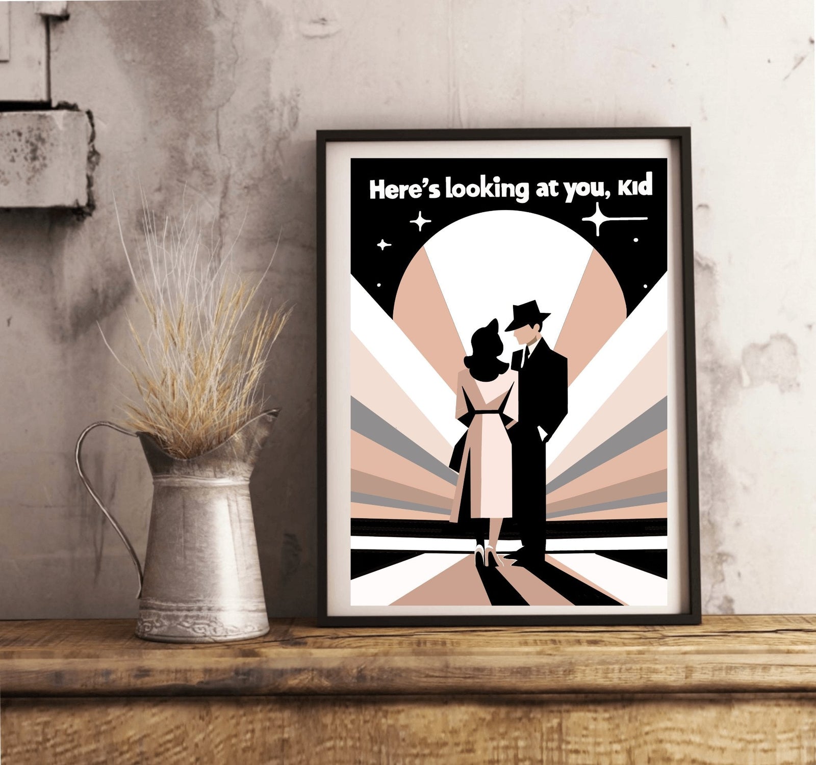 Here’s Looking at You, Kid – Casablanca Quote Print | Buy Online from The Home Crafters