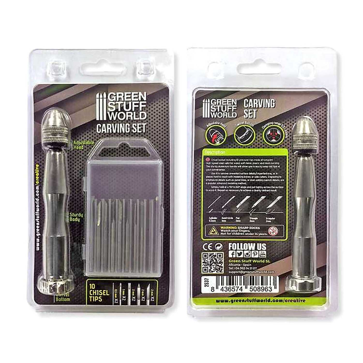 Hobby Carving Tool Set with 10 Chisel Tips