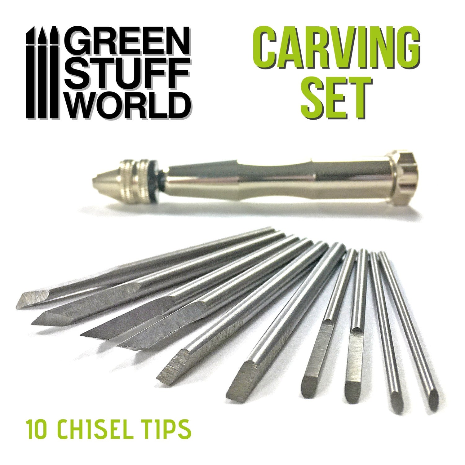 Hobby Carving Tool Set with 10 Chisel Tips