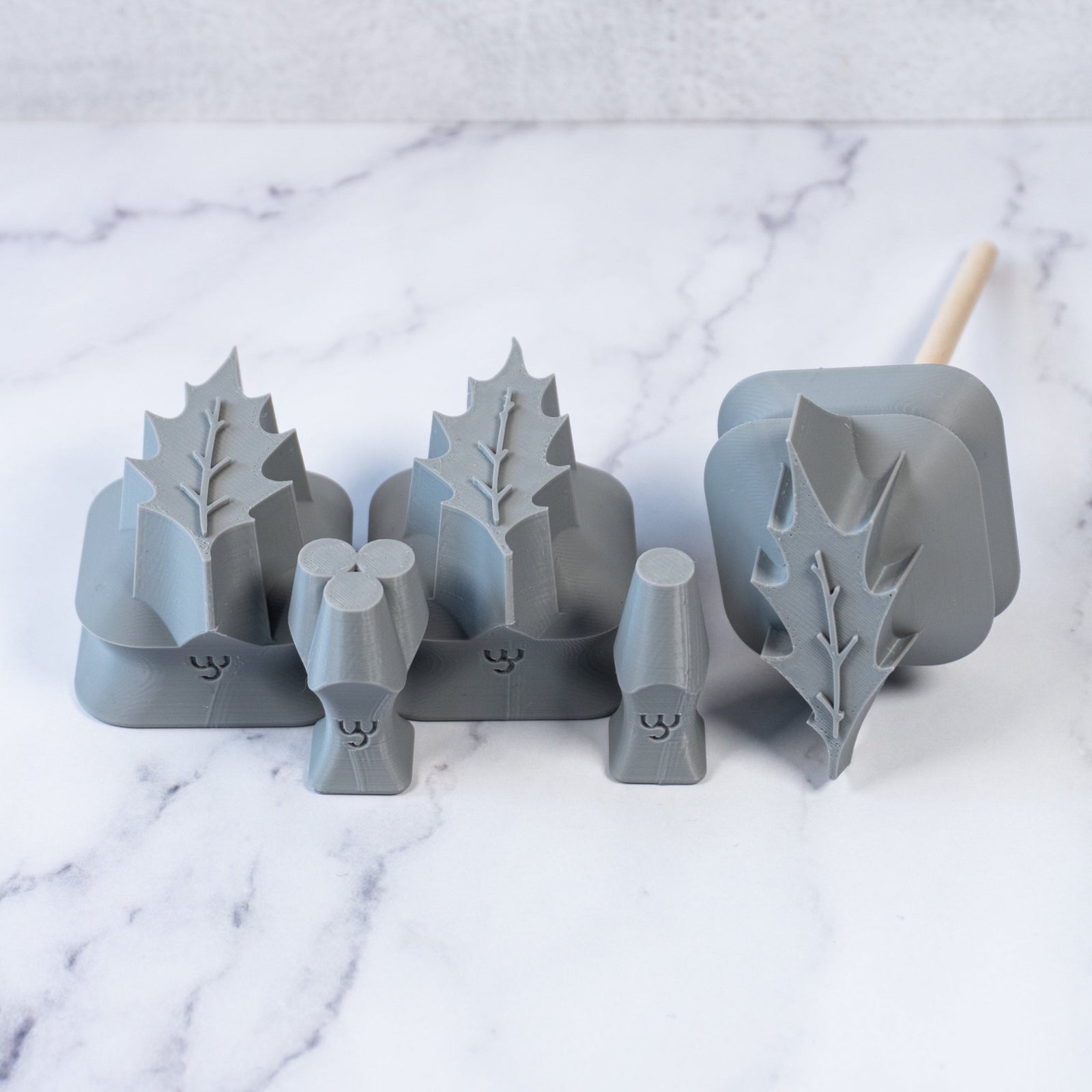 Holly Leaf & Berry Stamps - 3 Sizes | Buy Online from The Home Crafters