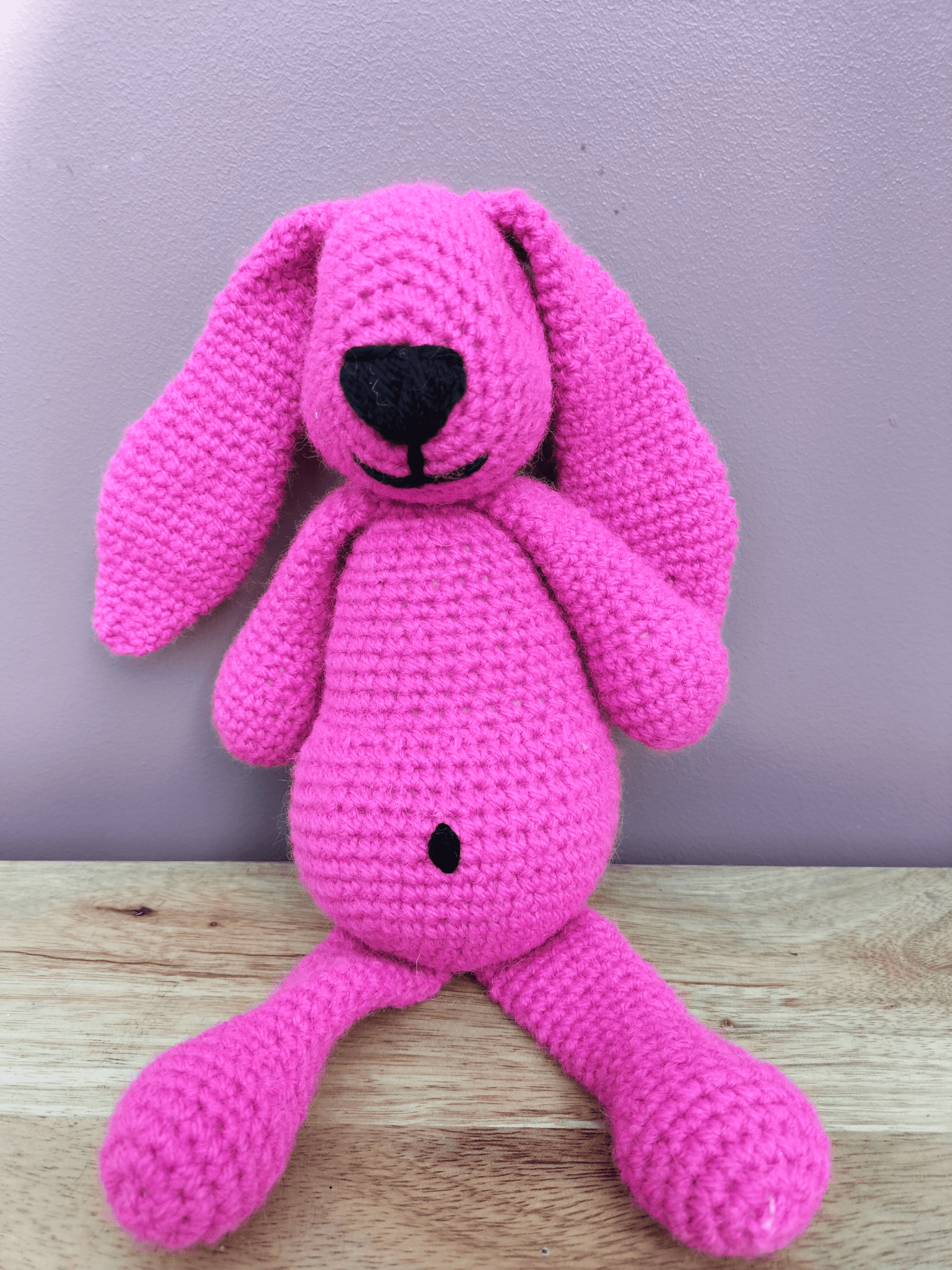 Handmade Crochet Toy: Baby the Bunny - various colours | Buy Online from The Home Crafters