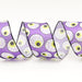 Wire Edge Ribbon: 63mm: Purple Eyeball (per metre) | Buy Online from The Home Crafters