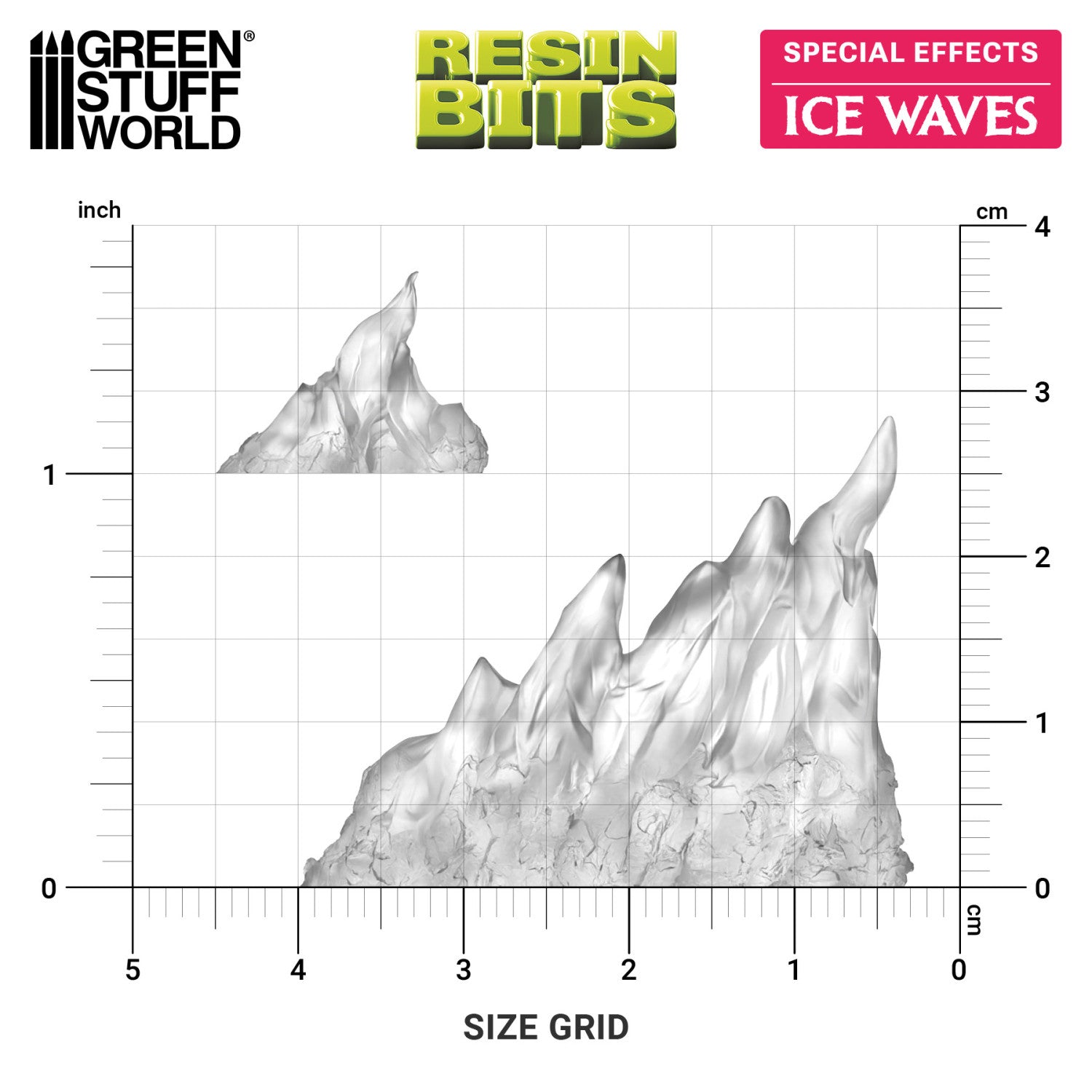 Resin Bits: Special Effects - 1:48-1:35 Ice Waves - 8pc | Buy Online from The Home Crafters