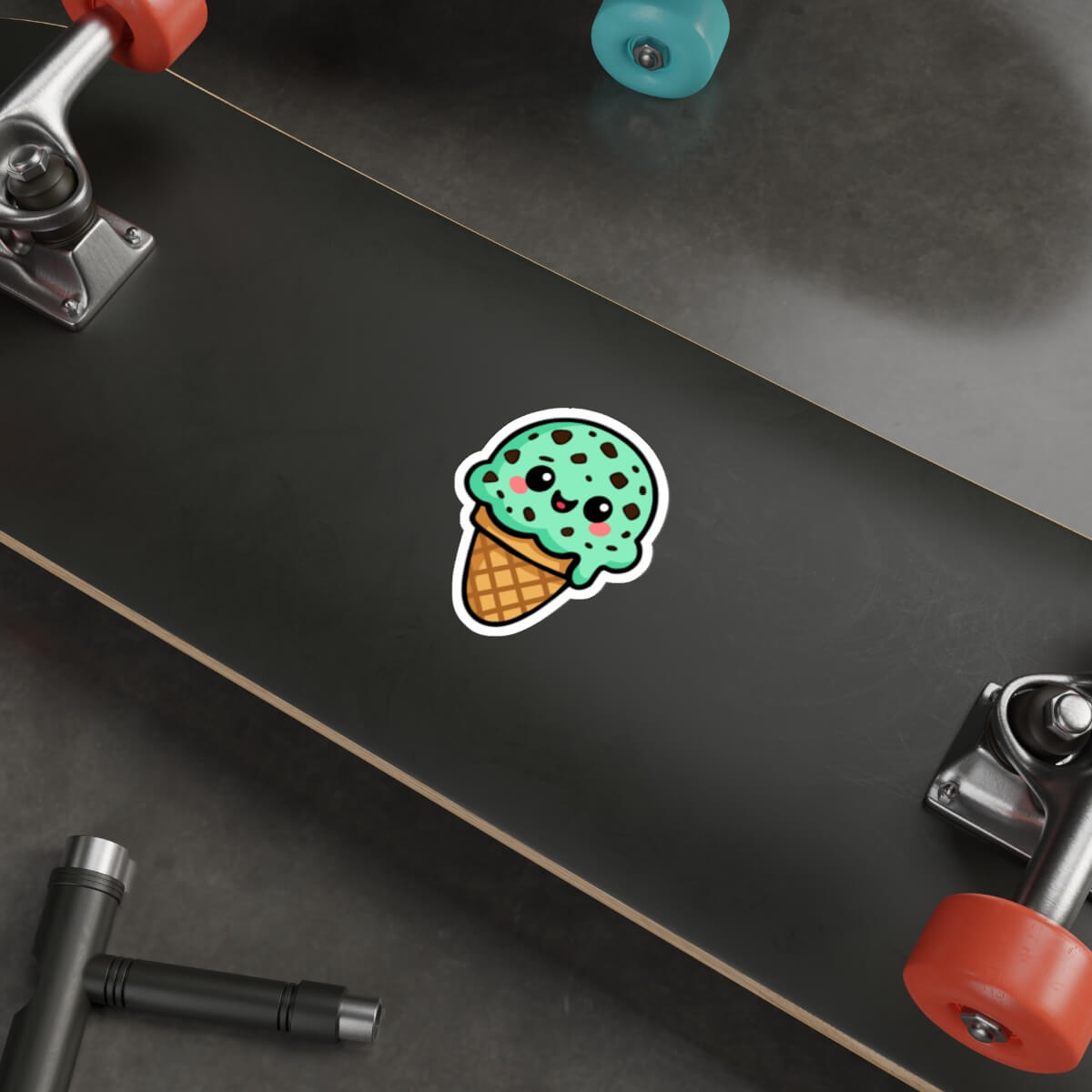 Mint Chocolate Chip Ice Cream Sticker | Buy Online from The Home Crafters