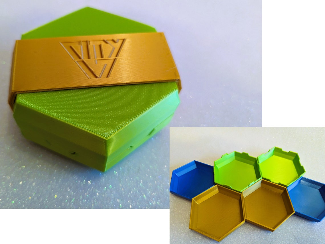 City 17 3d Printed Pocket Token Tray Set
