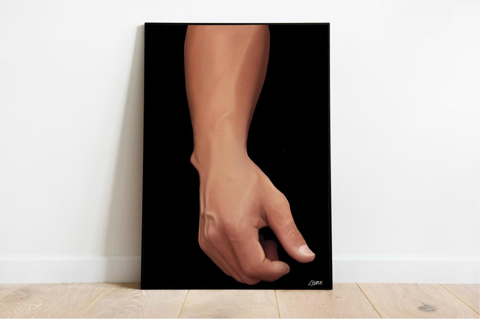 Detailed Realism Hand & Arm Print | Fine Art Wall Decor | Buy Online from The Home Crafters