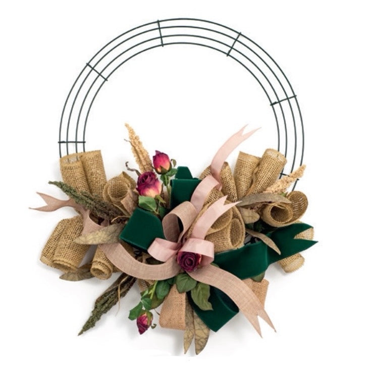 Deco Mesh Coated Wire Wreath Frame Ring