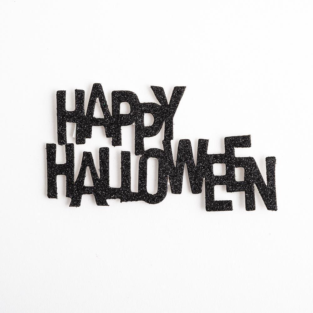 Halloween Handmade: Glitter Happy Halloween Topper Stickers - 4pc | Buy Online from The Home Crafters