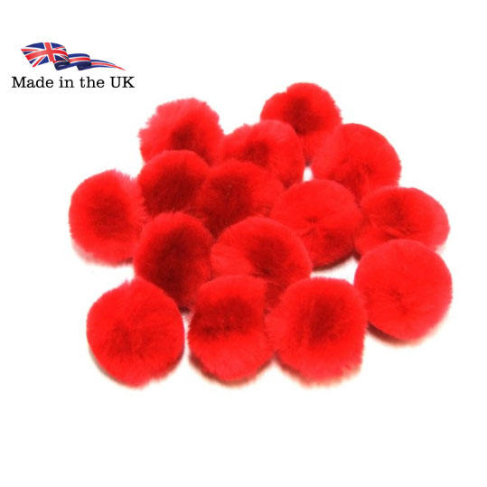 Single Pom poms: Red - 40mm