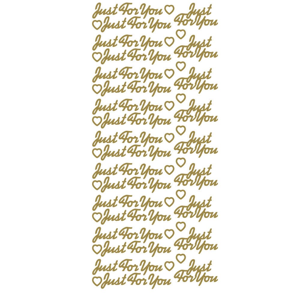 Just For You Script Peeloff Stickers | Buy Online from The Home Crafters