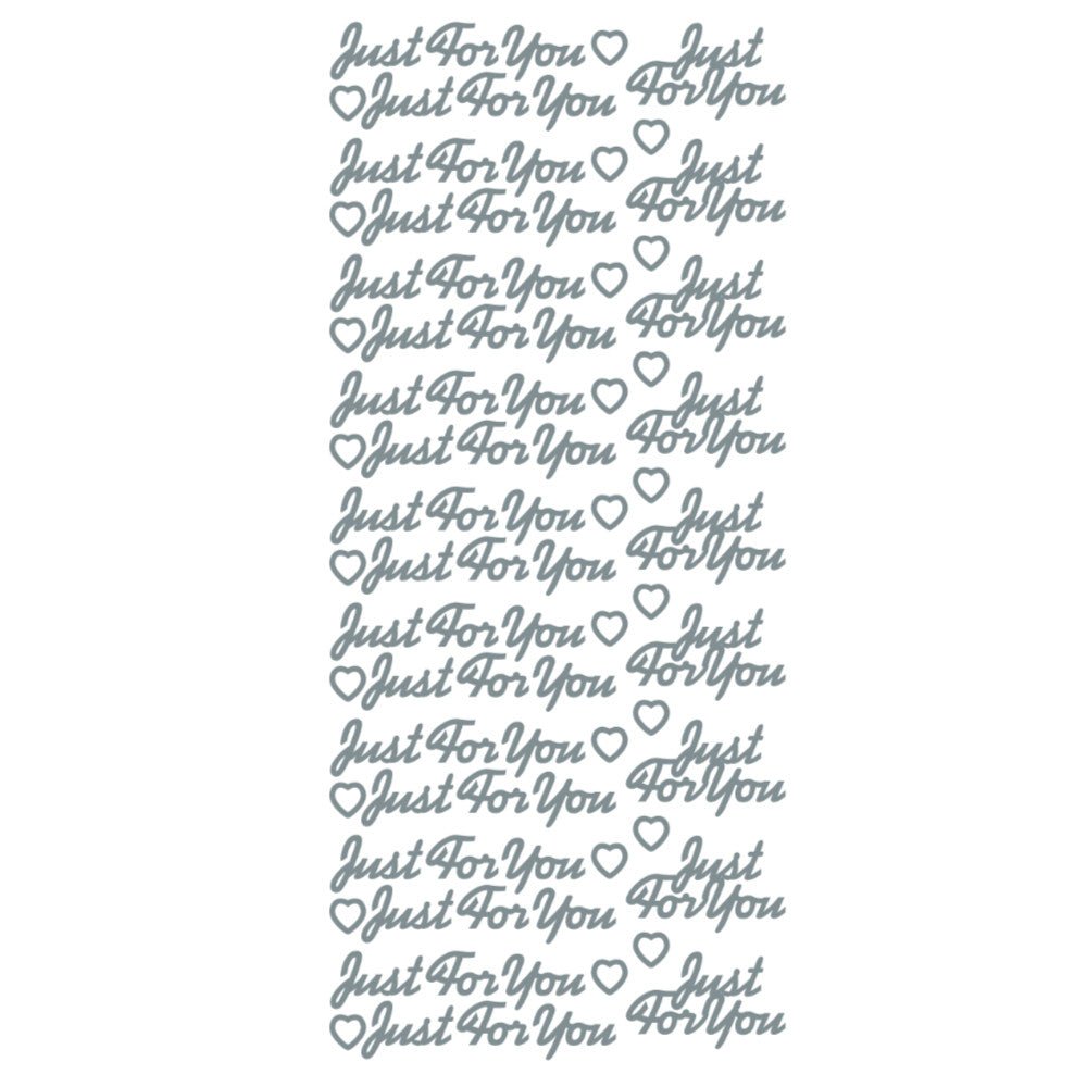 Just For You Script Peeloff Stickers | Buy Online from The Home Crafters