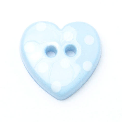 Novelty Love Heart Button - 2 Hole: 15mm