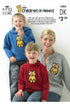 King Cole Children in Need Pudsey Bear Sweaters & Cardigan Knitting Pattern 1002 - Double Knit | Buy Online from The Home Crafters
