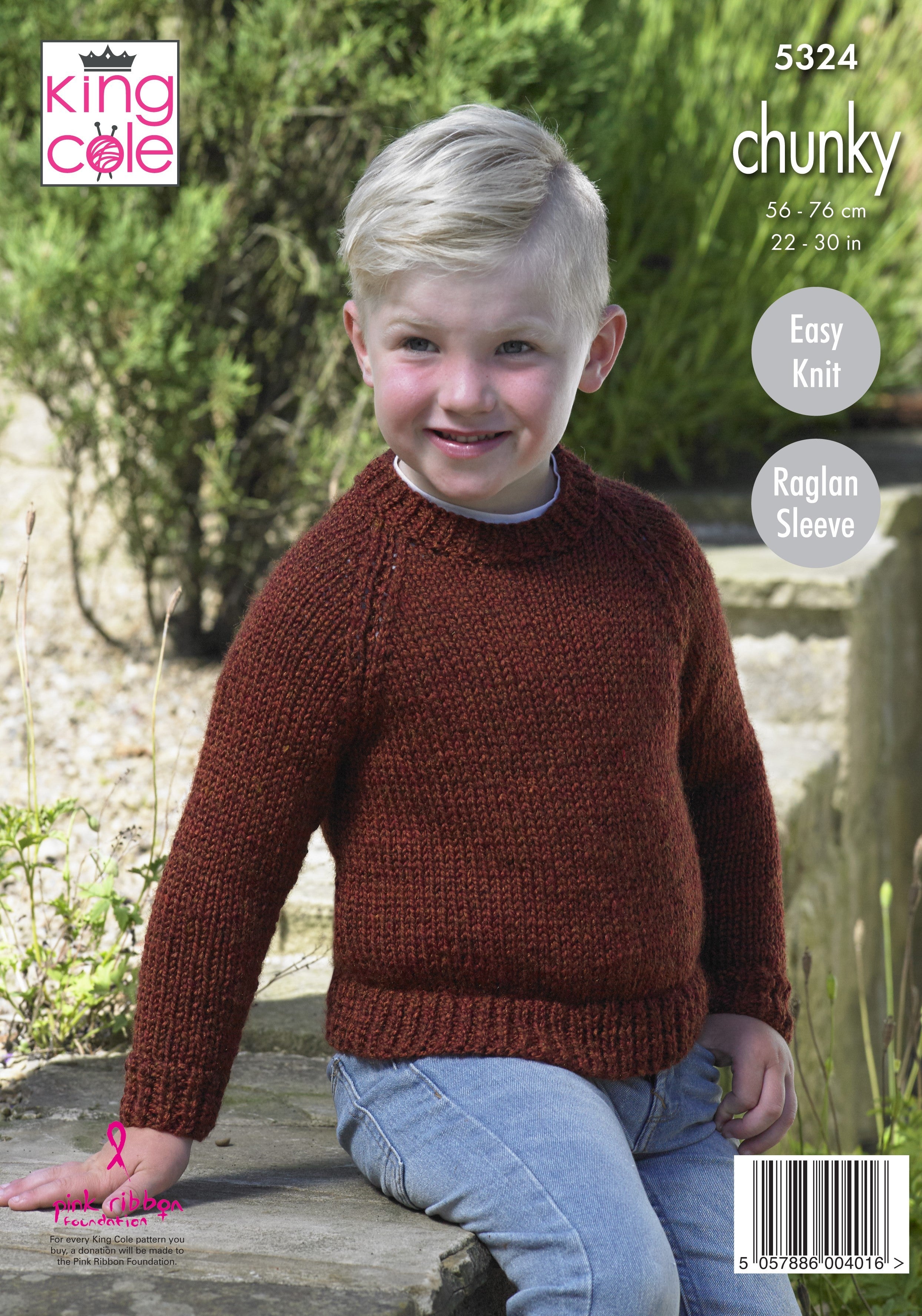 King Cole Childs 'Easy Knit' Sweaters Pattern 5324 - Chunky