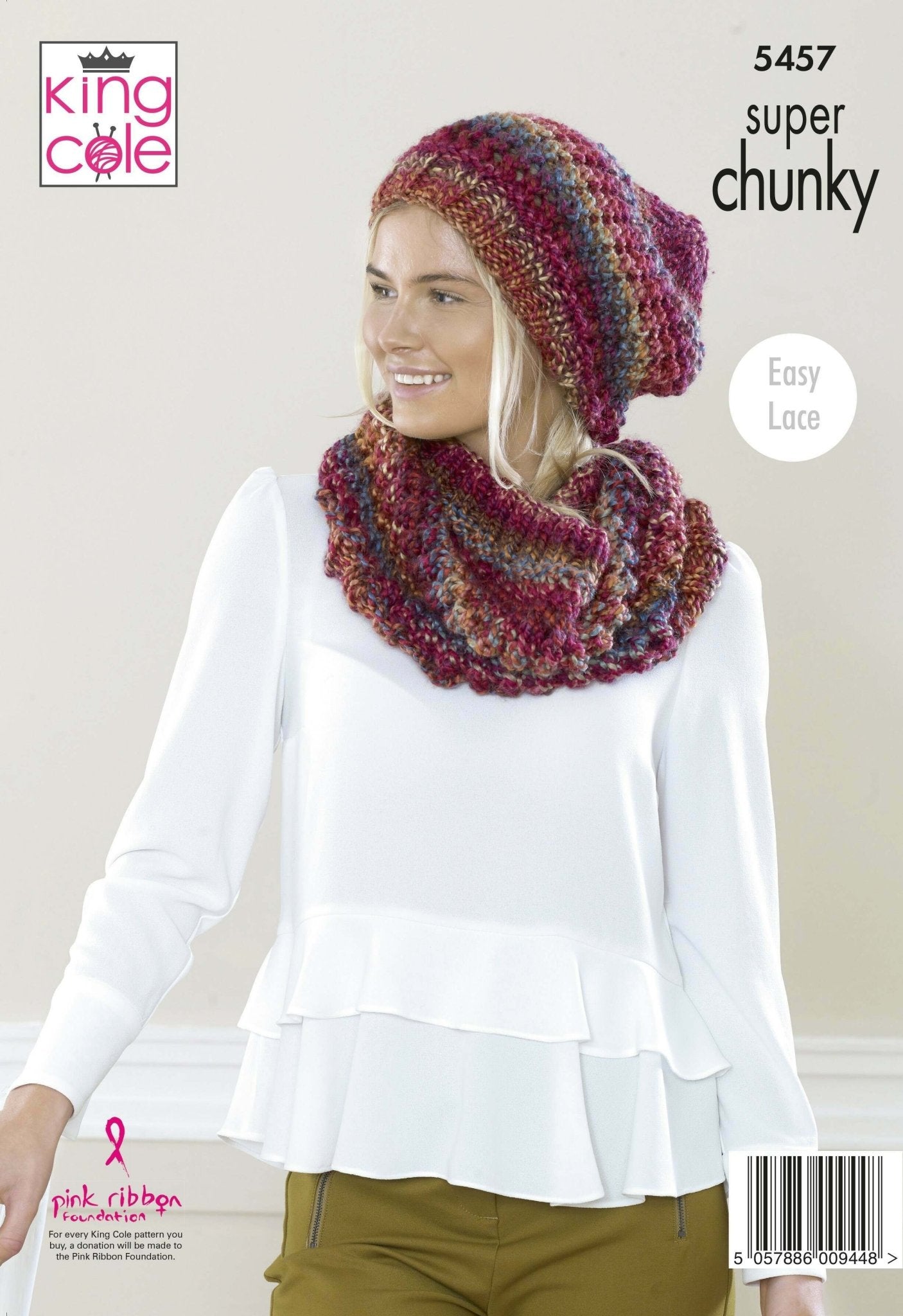 King Cole Ladies Cardigan, Hat & Cowl Knitting Pattern 5457 - Super Chunky | Buy Online from The Home Crafters