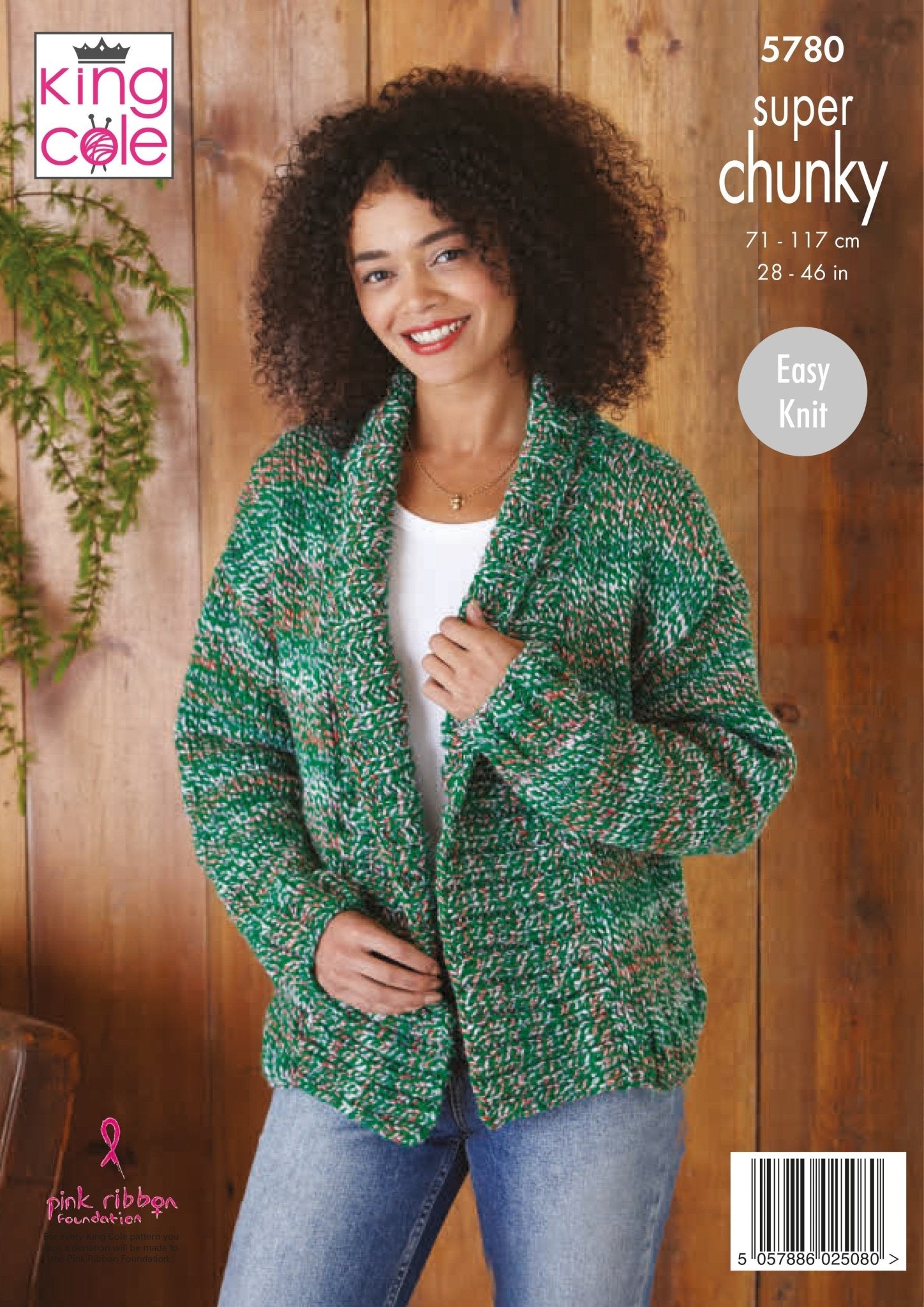 King Cole Ladies 'Easy Knit' Sweater & Cardigan Knitting Pattern 5780 - Super Chunky | Buy Online from The Home Crafters