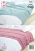 King Cole Cable Throw & Bed Runner Knitting Pattern 5835 - Super Chunky | Buy Online from The Home Crafters