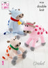 King Cole Novelty Amigumuri Cows Crochet Pattern 9155 - Double Knit