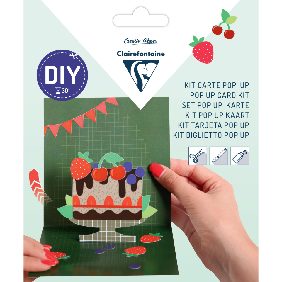 DIY Pop Up Card Kit - Happy Birthday Gateau