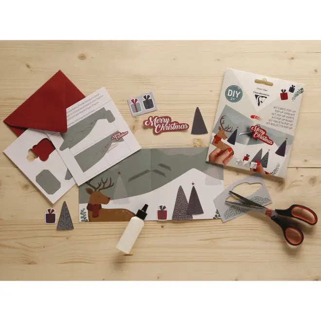 DIY Pop Up Card Kit - Merry Christmas Reindeer