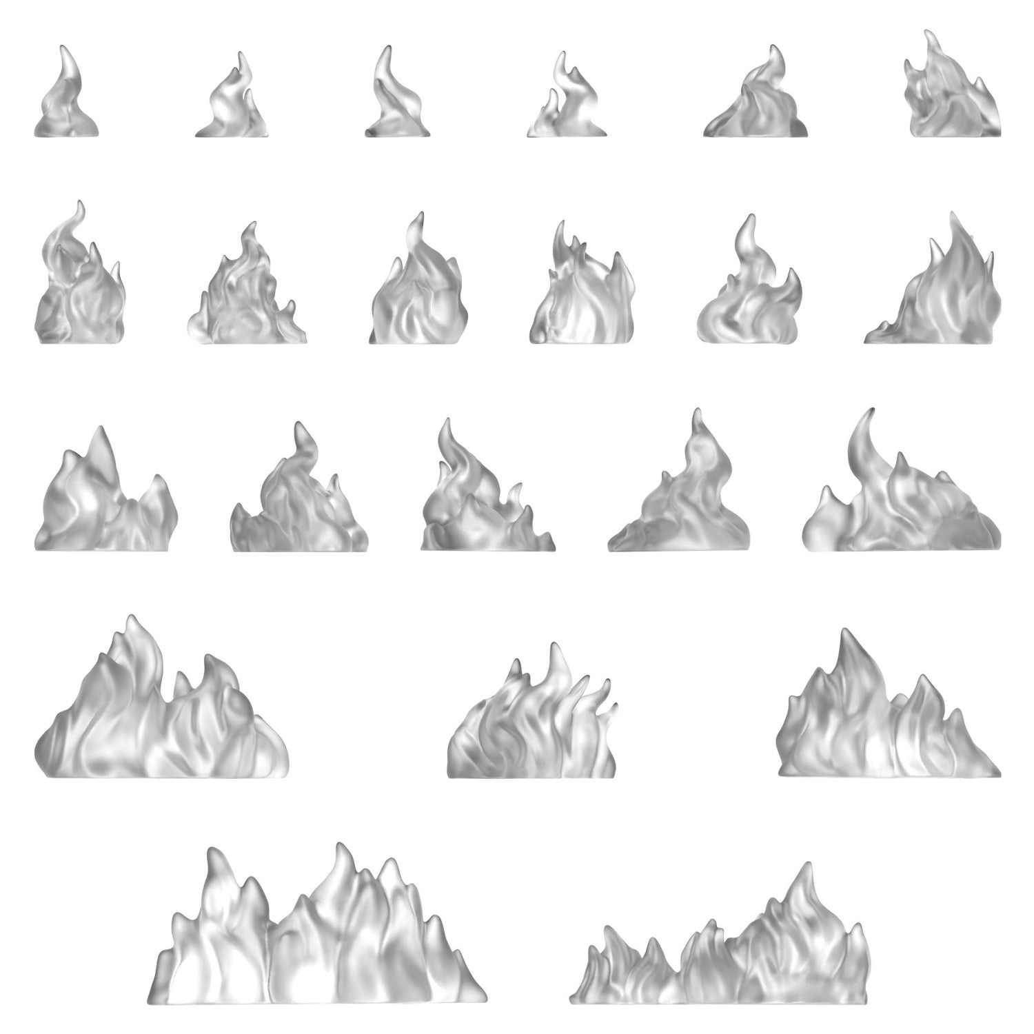 Resin Bits: Special Effects - 1:48-1:35 Large Fires Flames - 22pc | Buy Online from The Home Crafters