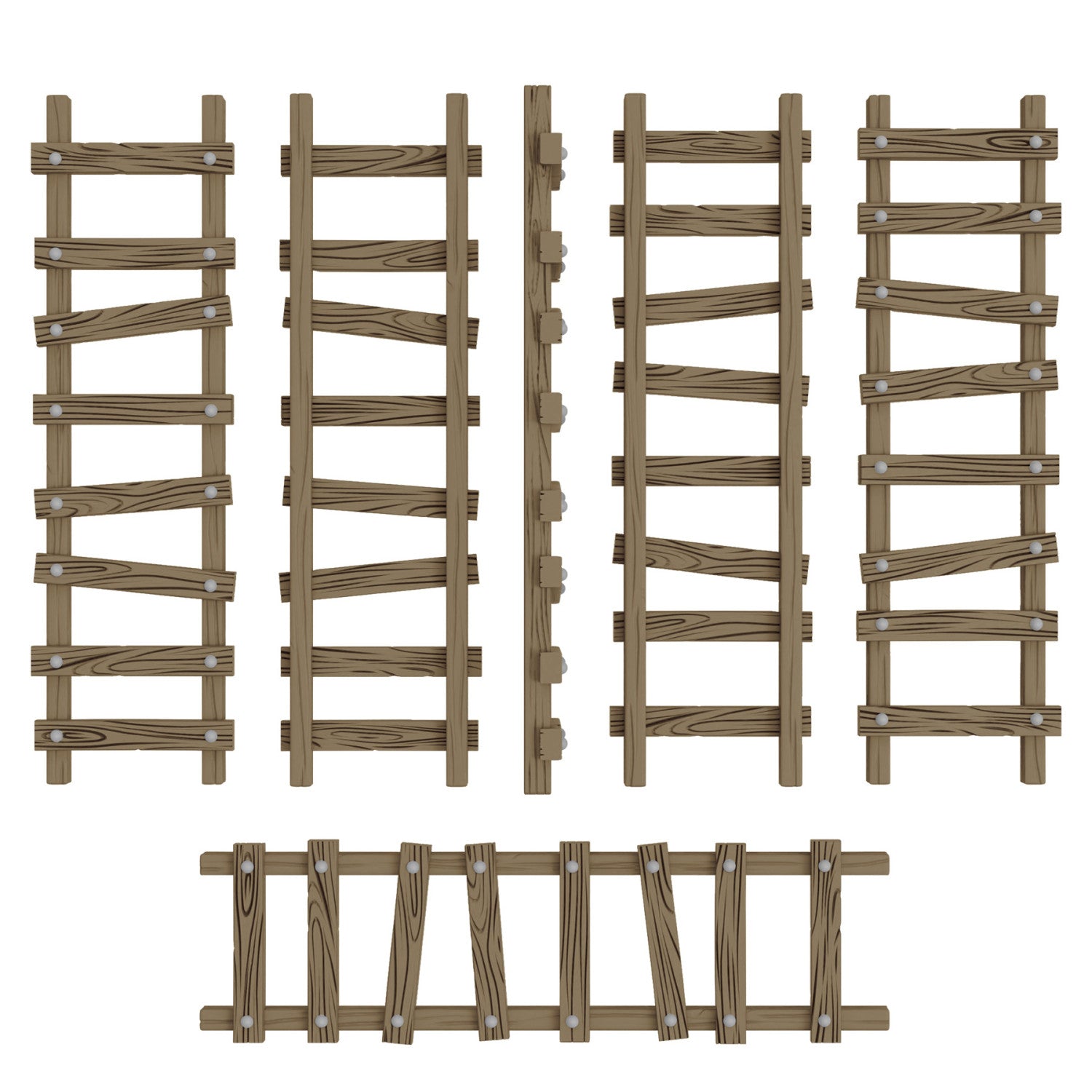 Resin Bits: Dungeons & Fantasy - 1:48-1:35 Large Wooden Ladders - 6pc | Buy Online from The Home Crafters