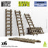 Resin Bits: Dungeons & Fantasy - 1:48-1:35 Large Wooden Ladders - 6pc | Buy Online from The Home Crafters