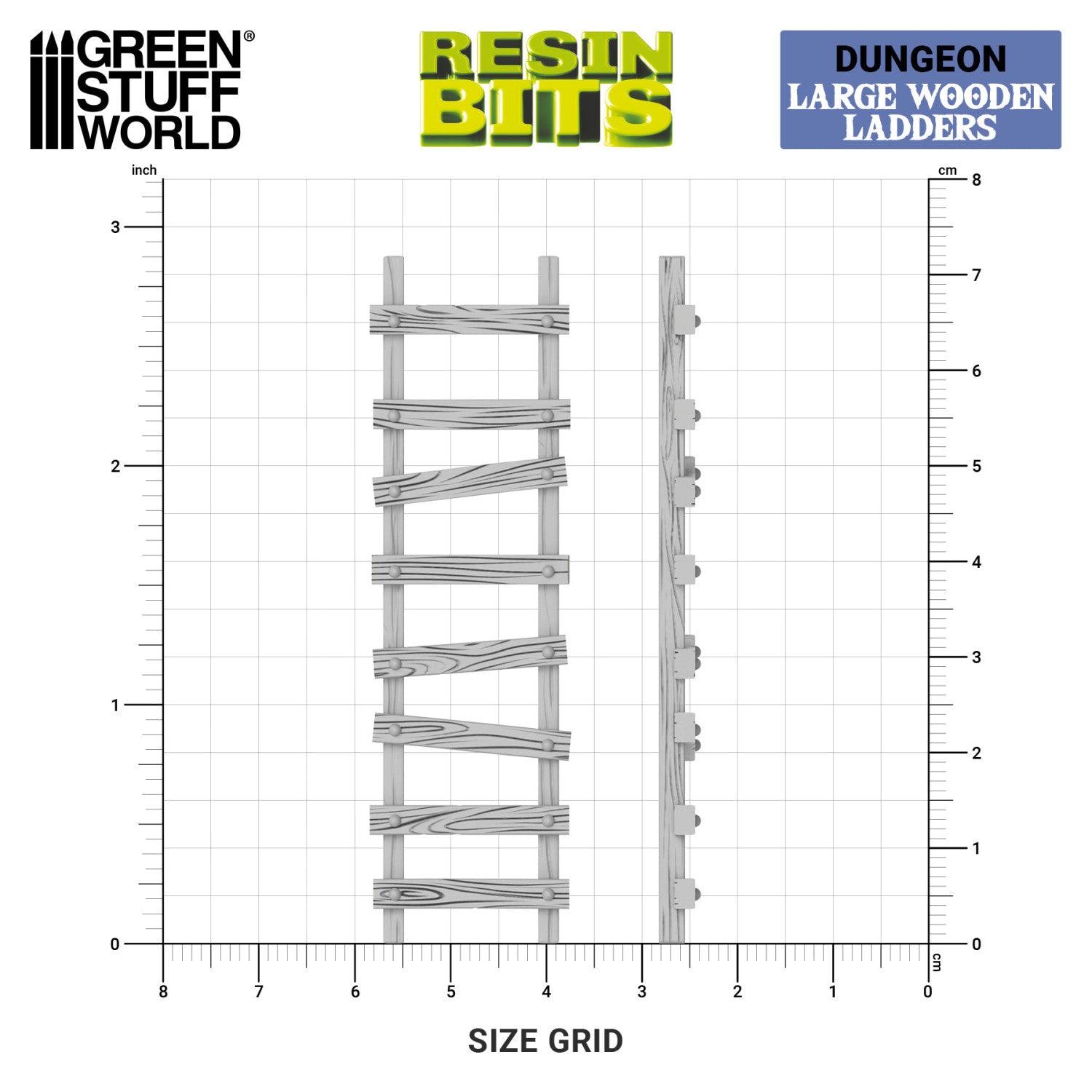Resin Bits: Dungeons & Fantasy - 1:48-1:35 Large Wooden Ladders - 6pc | Buy Online from The Home Crafters