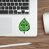 Kawaii Leaf Sticker – Smiling Green Vinyl Decal | Buy Online from The Home Crafters