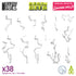 Resin Bits: Special Effects - 1:48-1:35 Lightning Spells - 38pc | Buy Online from The Home Crafters